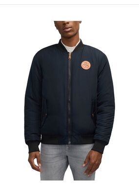 Men's Scotch & Soda Reversible Black/Brown Camo Bomber Jacket